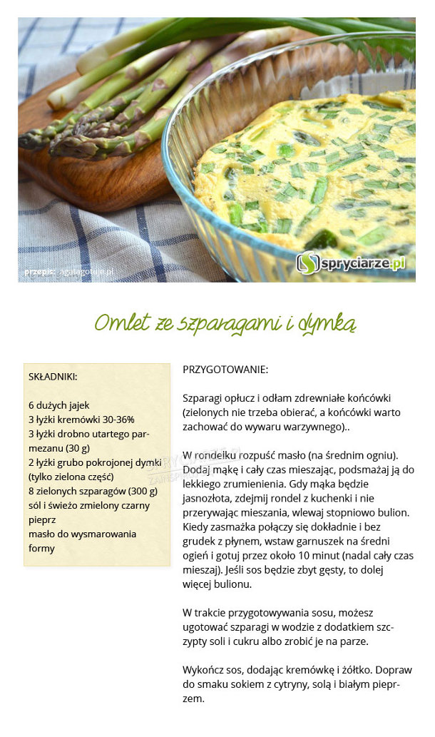 Omlet ze szparagami i dymką