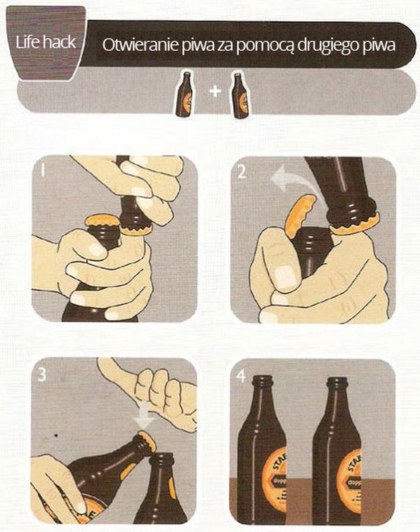Otwieranie piwa bez otwieracza 