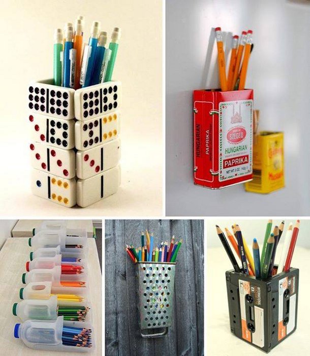 Organizery na biurko DIY