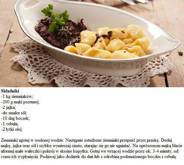 Przepis na kopytka domowe jak u babci