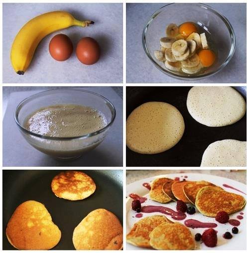 Dwa jajka + banan 
