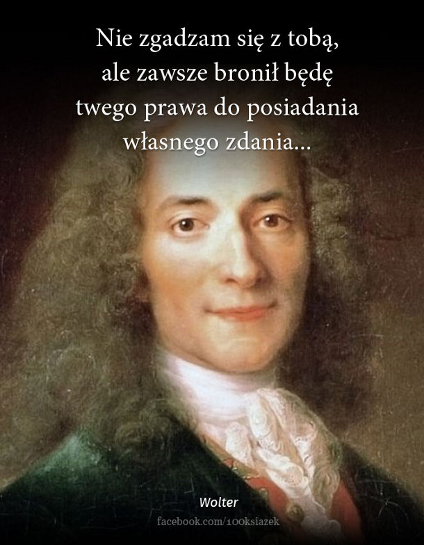 Cytaty wielkich ludzi - Wolter