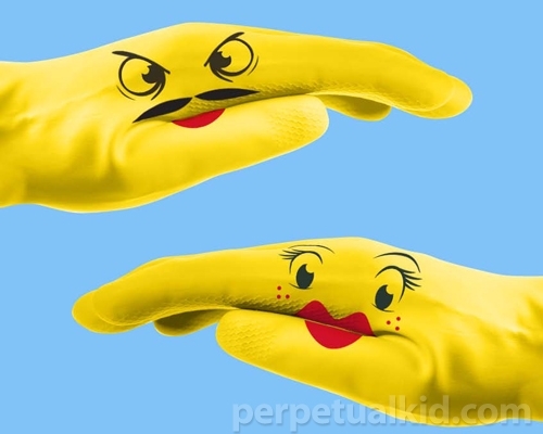 Rękawice gumowe z małym dodatkiem