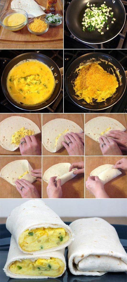 Przepis na śniadaniową tortillę z jajkiem