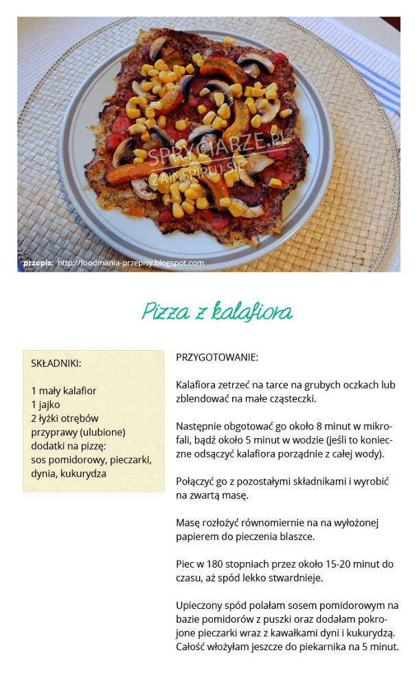 Przepis na pizzę z kalafiora