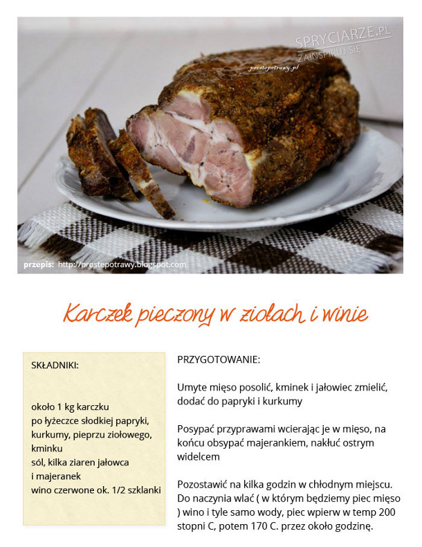 Przepis na karczek pieczony