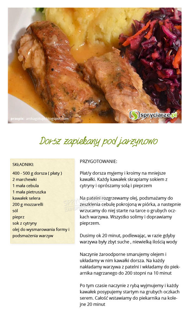 Przepis na dorsza zapiekanego w jarzynach