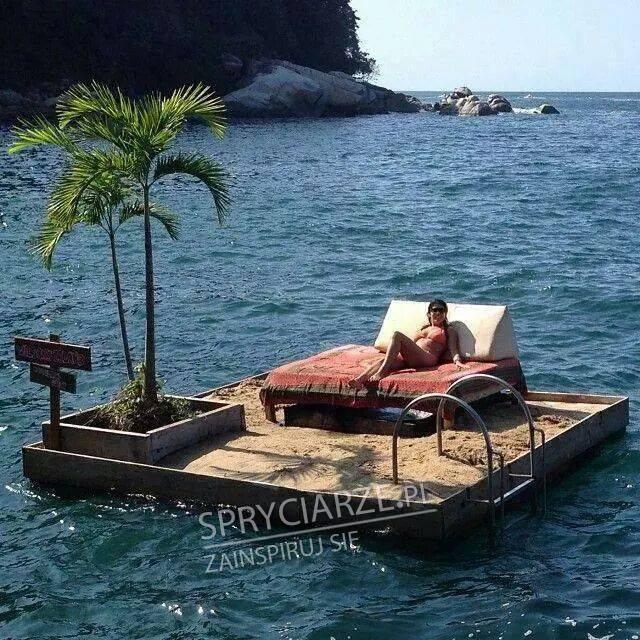 Prywatna, pływająca wyspa dla każdego