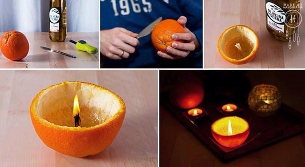 Pomysł na świeczkę z pomarańczy