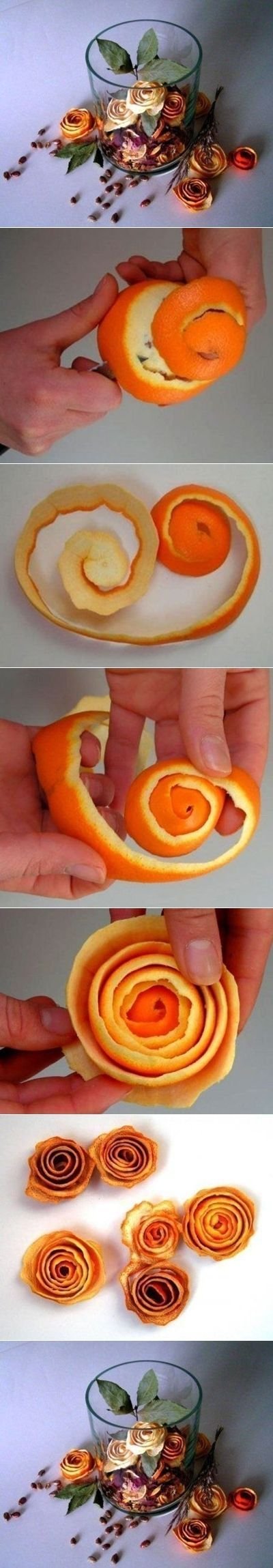 Zapachowa kompozycja ze skórek pomarańczy