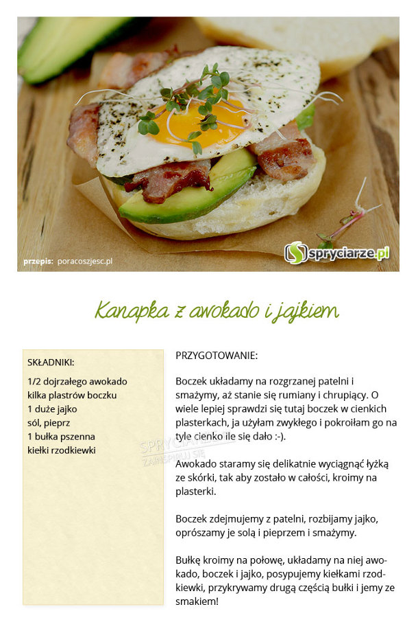 Przepis na kanapkę z jajkiem i awokado 