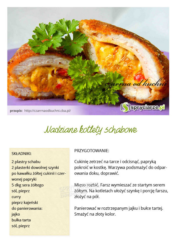 Przepis na nadziane kotlety schabowe :)