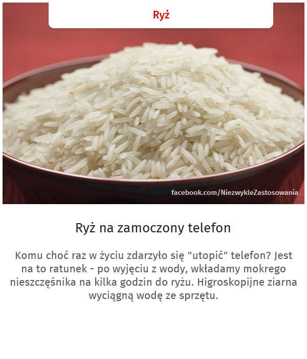 Niezwykłe zastosowanie ryżu
