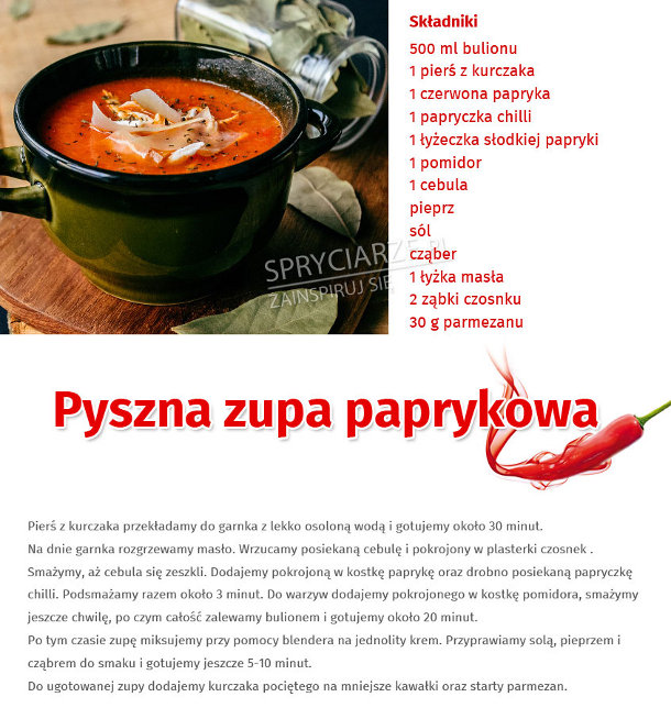 Przepis na super zupę paprykową