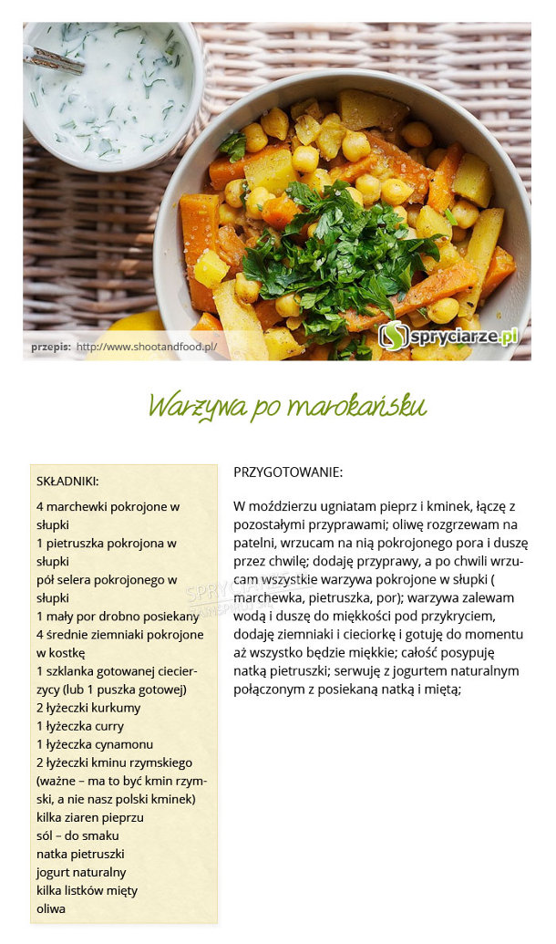 Przepis na warzywa po marokańsku
