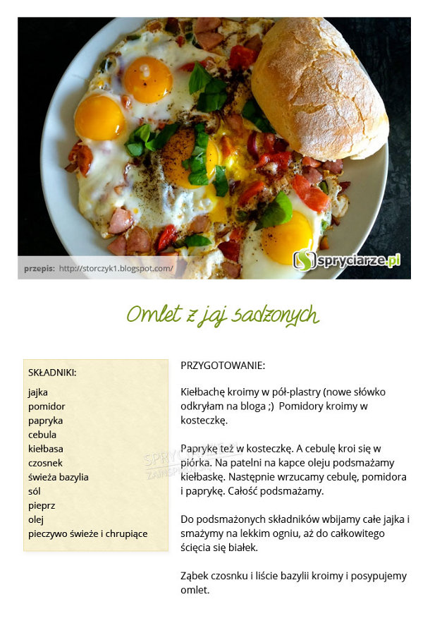 Przepis na omlet z jaj sadzonych