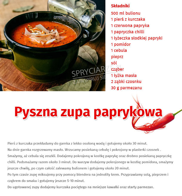 Przepis na zupę paprykową