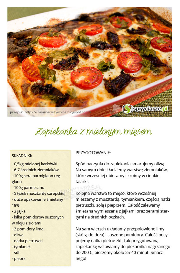 Przepis na zapiekankę z mielonym mięsem