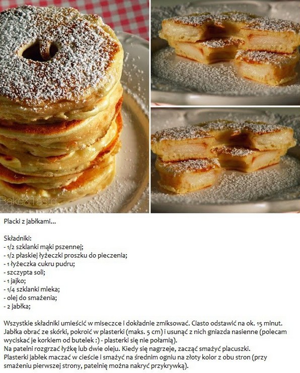 Placki z jabłkami - przepis