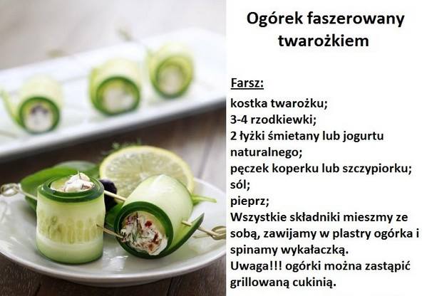 Imprezowa przekąska z ogórka