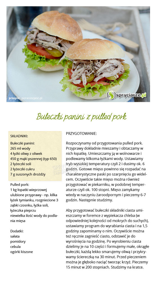 Przepis na bułeczki panini z pulled pork