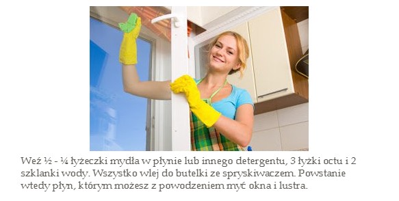 Domowej receptury płyn do mycia okien