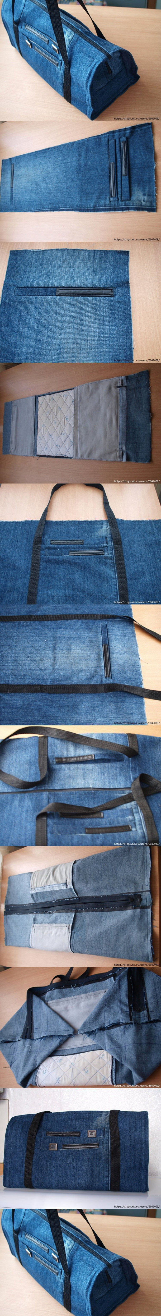 Torba podróżna z jeansów