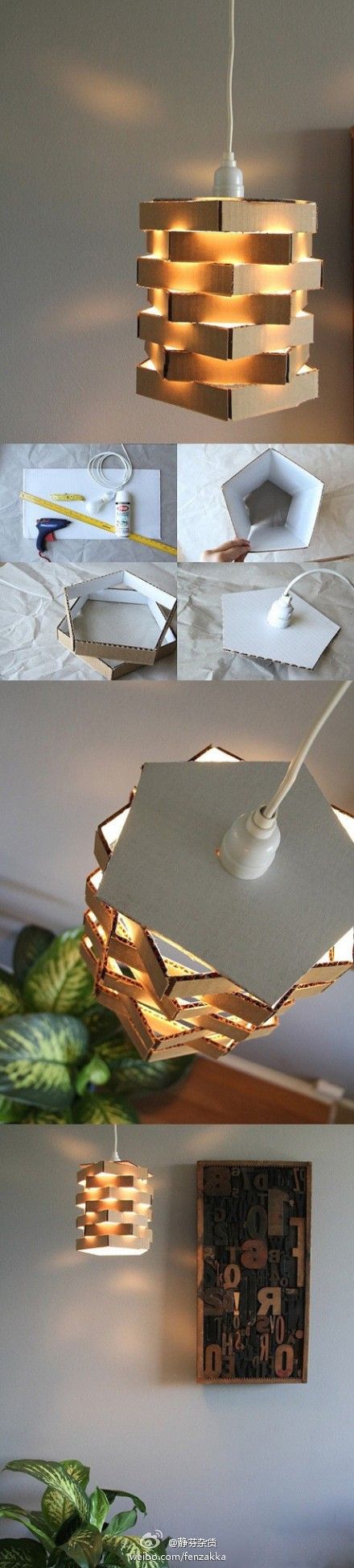 Lampa z kartonu
