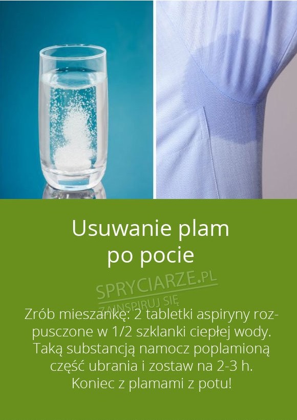 Usuwanie plam po pocie