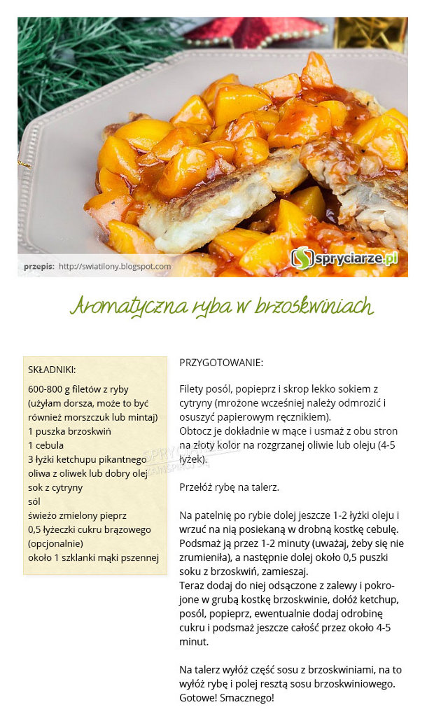 Przepis na rybę w brzoskwiniach