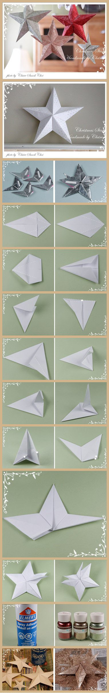 Pomysł na gwiazdkę origami 3D