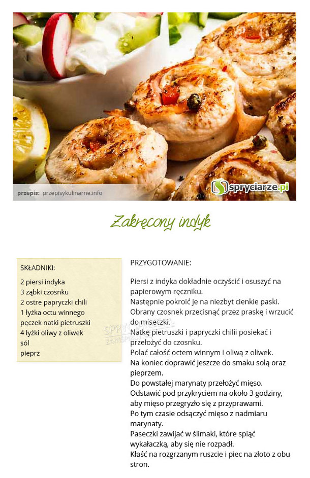 Przepis na zakręconego indyka