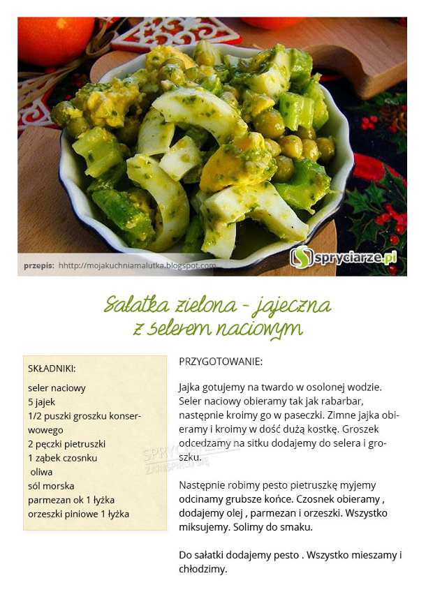 Przepis na sałatkę jajeczną z selerem 