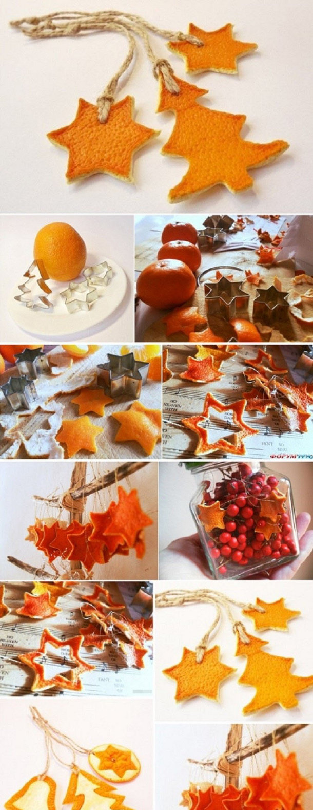 Pomysł na świąteczne zawieszki z pomarańczy