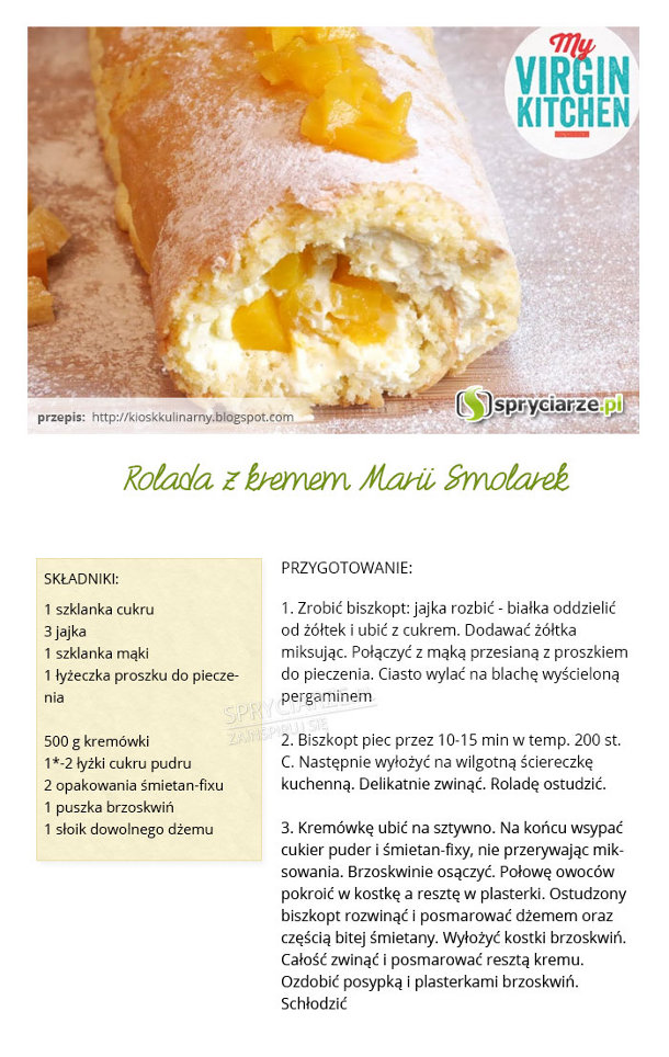 Przepis na roladę kremową