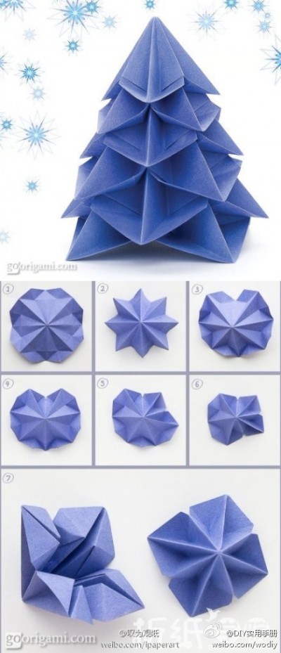 Choinka origami 