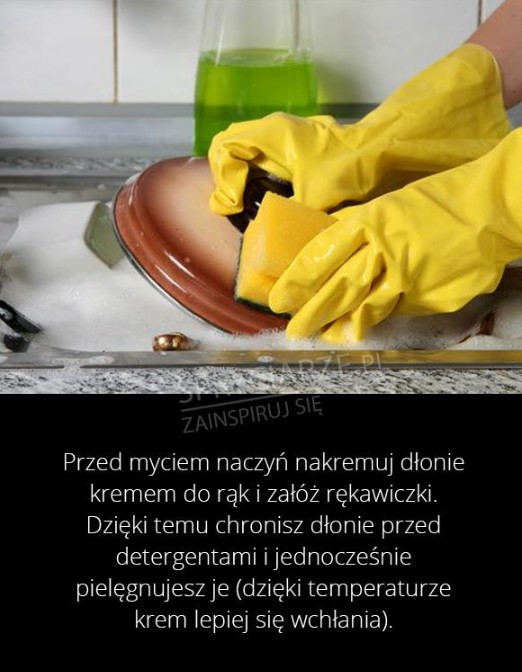 Pomysł dla Pań zmywających ręcznie naczynia