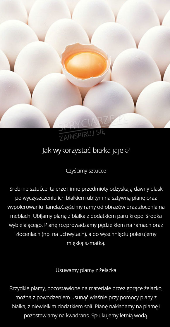 Jak wykorzystać białka jajek?