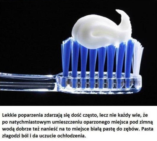 Pasta do zębów na poparzenia