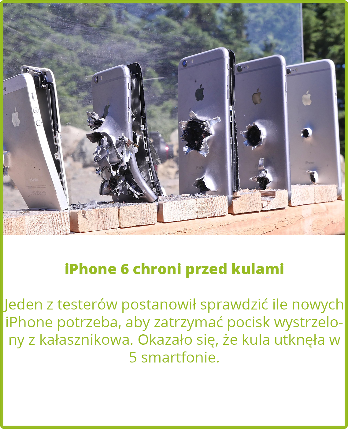 Ile iPhone'ów zatrzyma kulę?