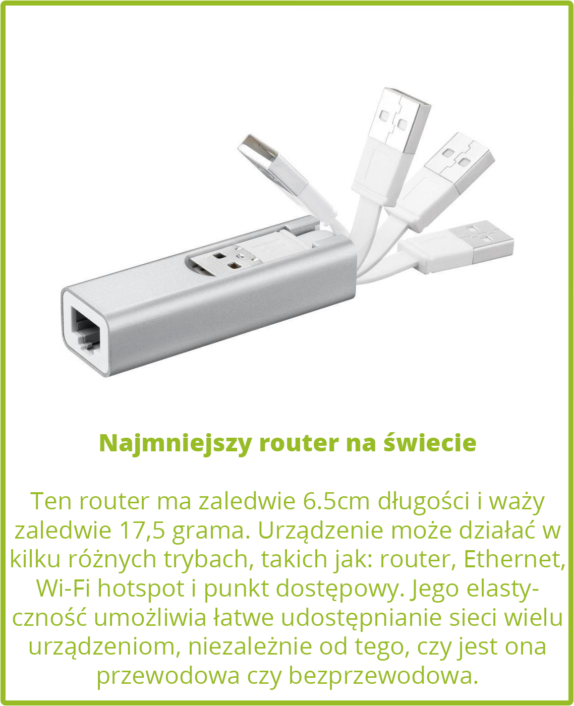 Najmniejszy router na świecie