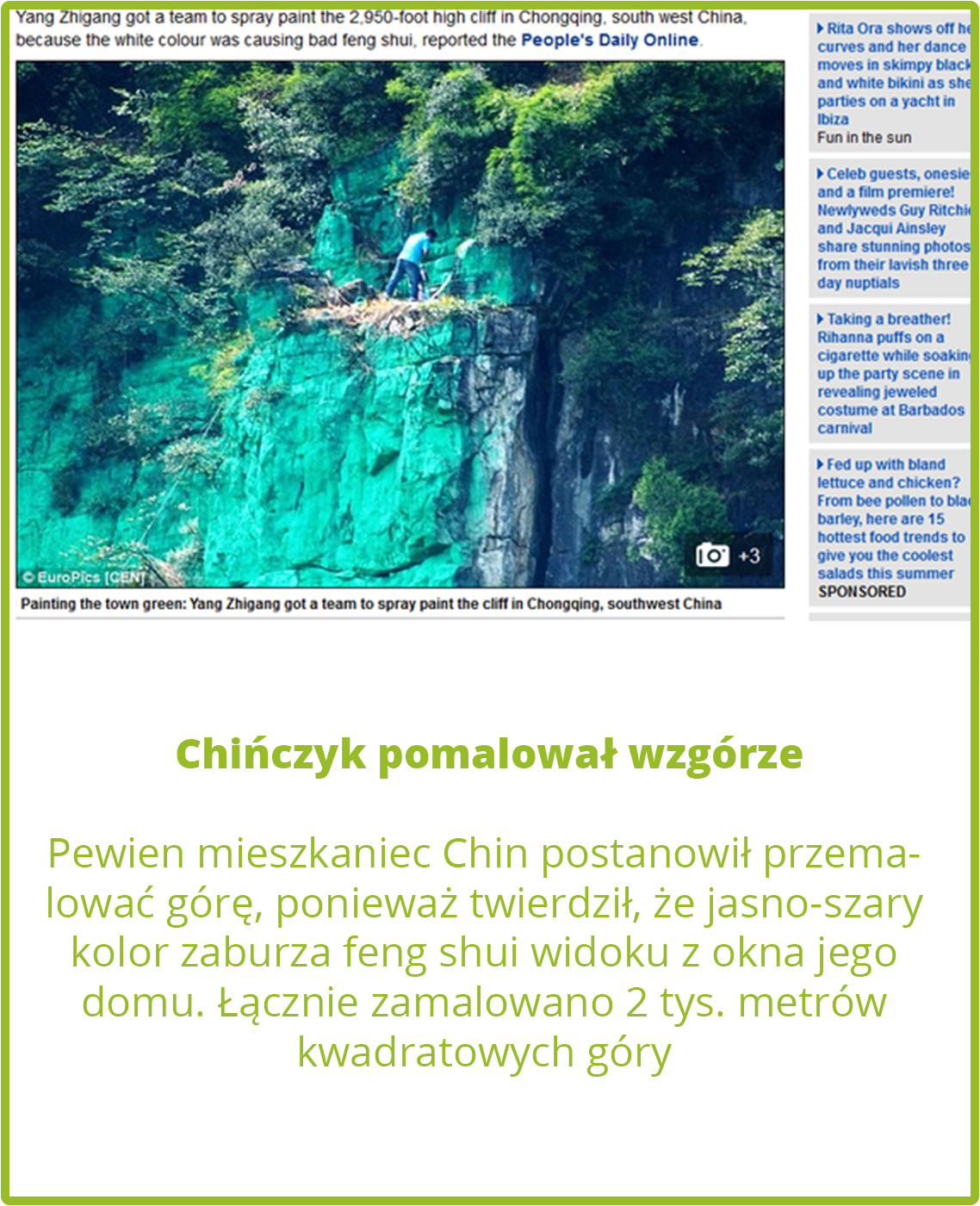 Chińczyk pomalował wzgórze