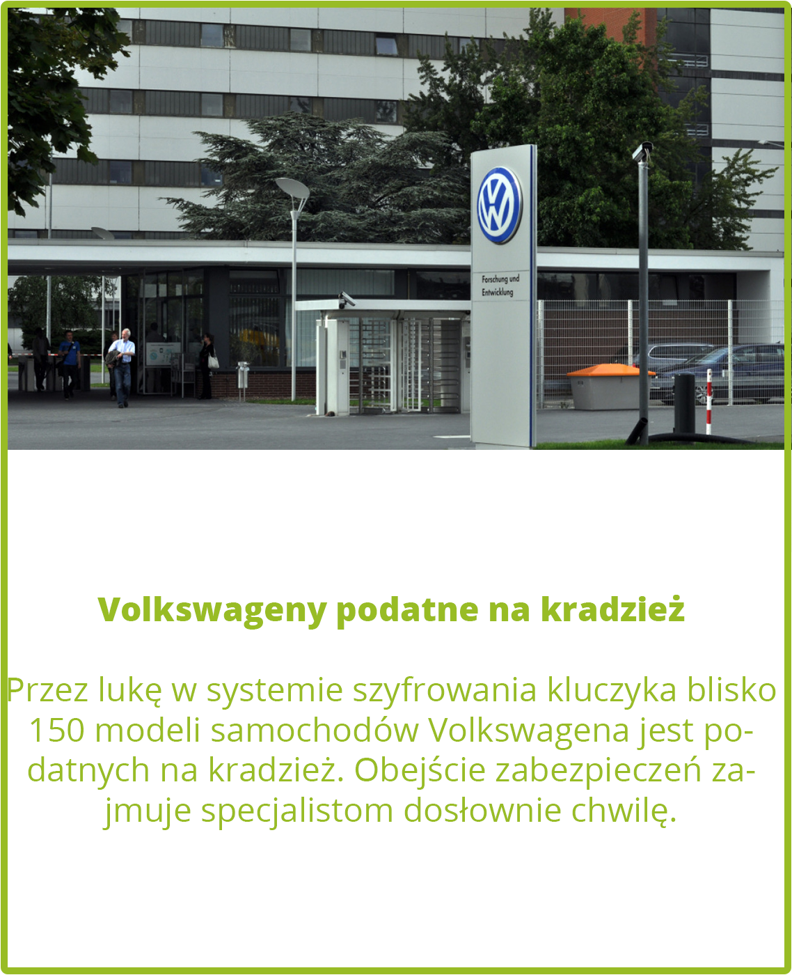 VW podatne na kradzież