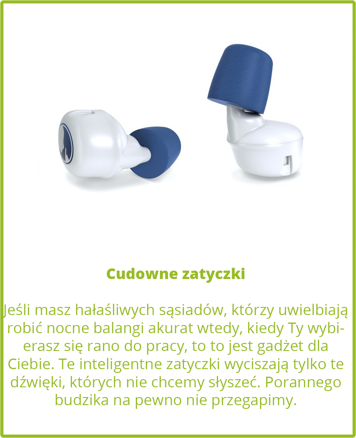 Zatyczki do uszu, które Cię obudzą