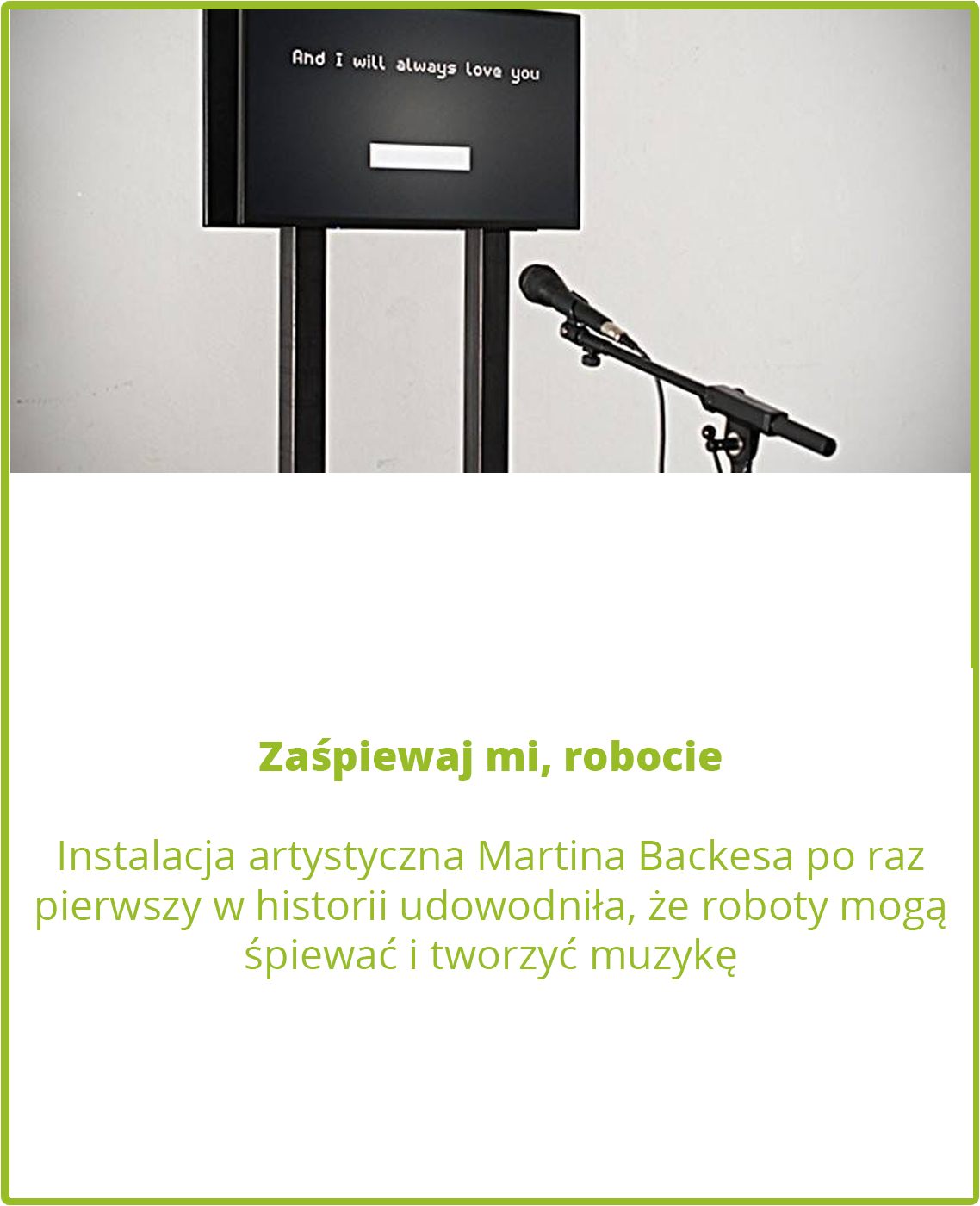 Zaśpiewaj mi, robocie