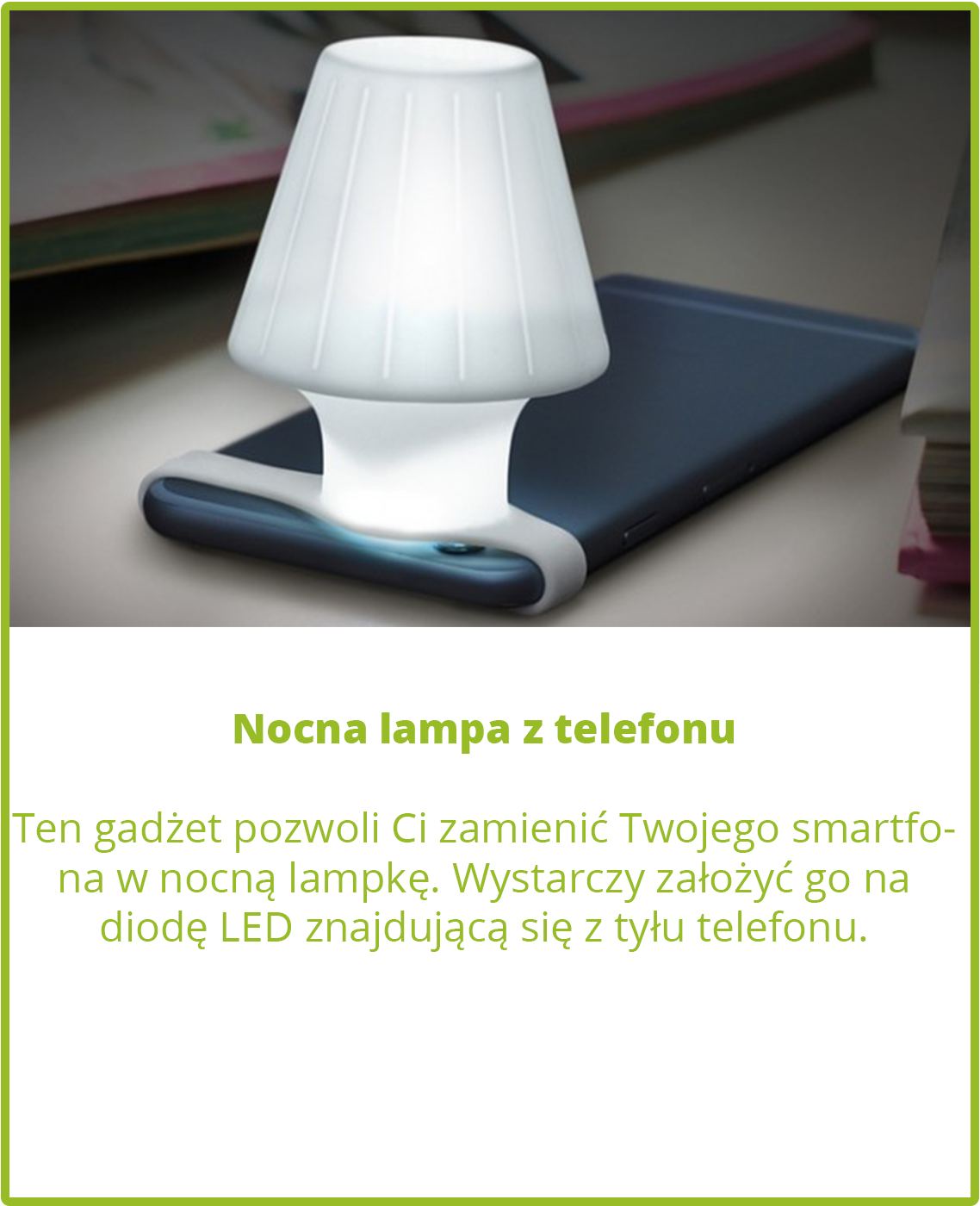 Nocna lampka z telefonu