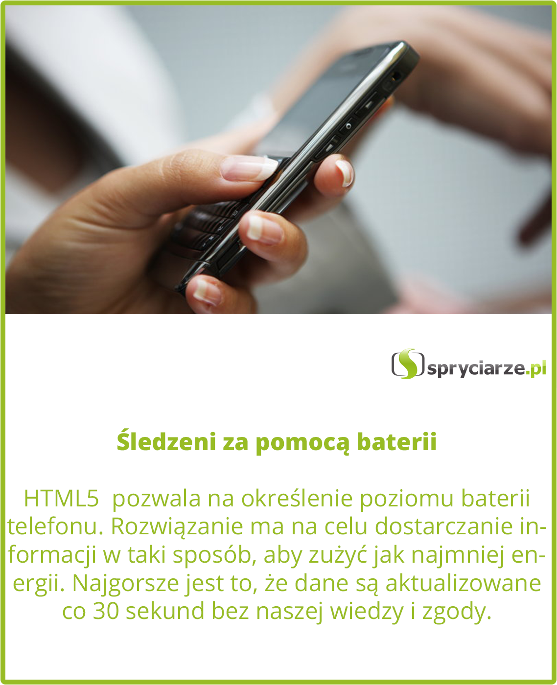 Śledzeni za pomocą baterii