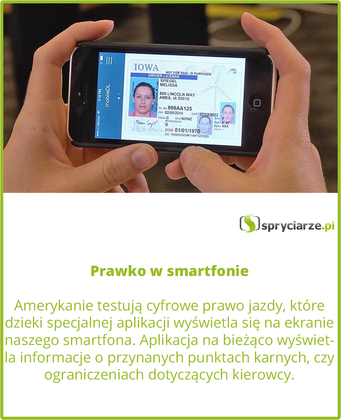 Prawko w smartfonie