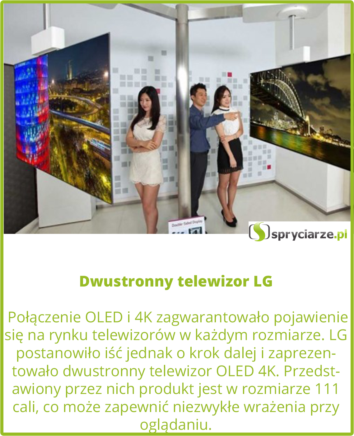 Dwustronny telewizor LG