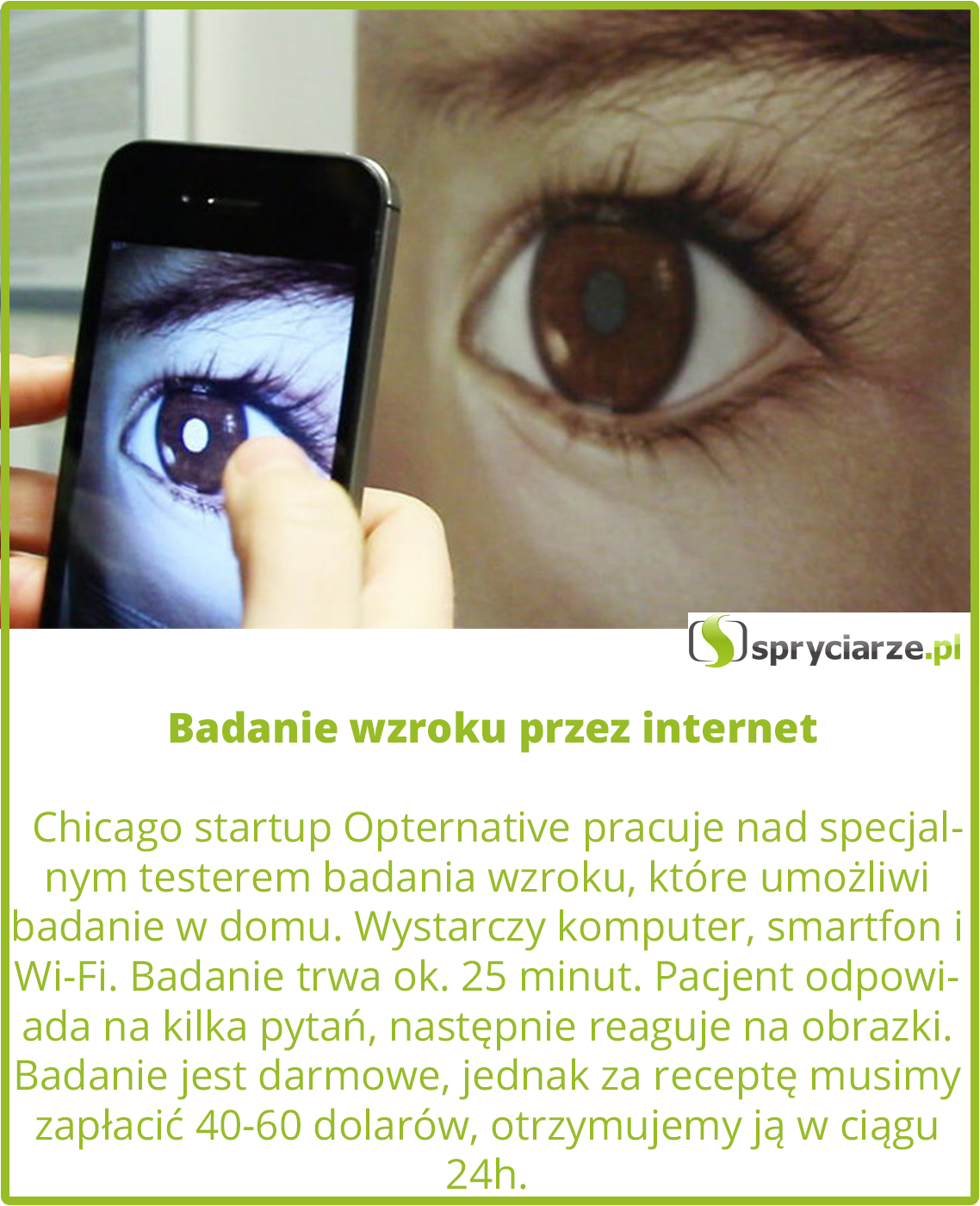 Badanie wzroku przez internet